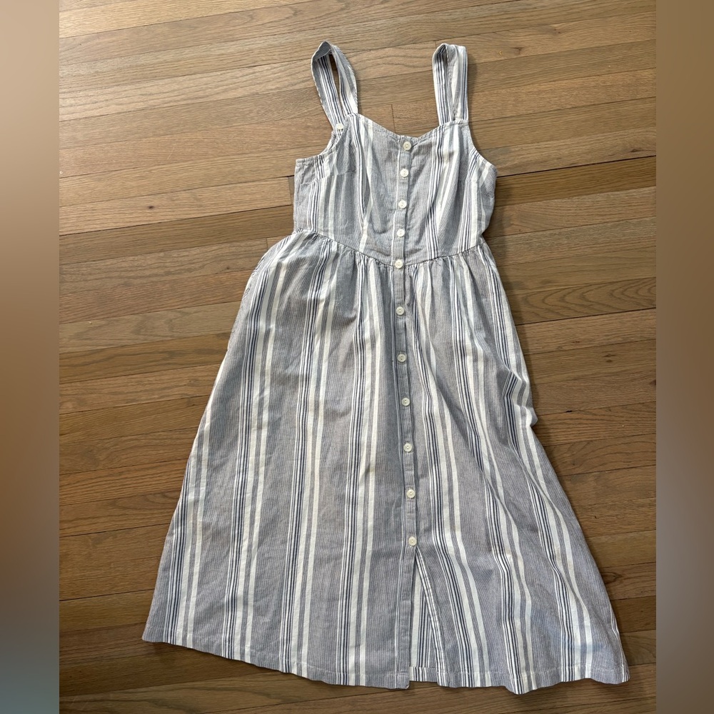 Midi striped summer dress